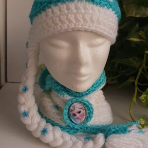 CONJUNTO GORRO Y CUELLO CON BROCHES FROZEN