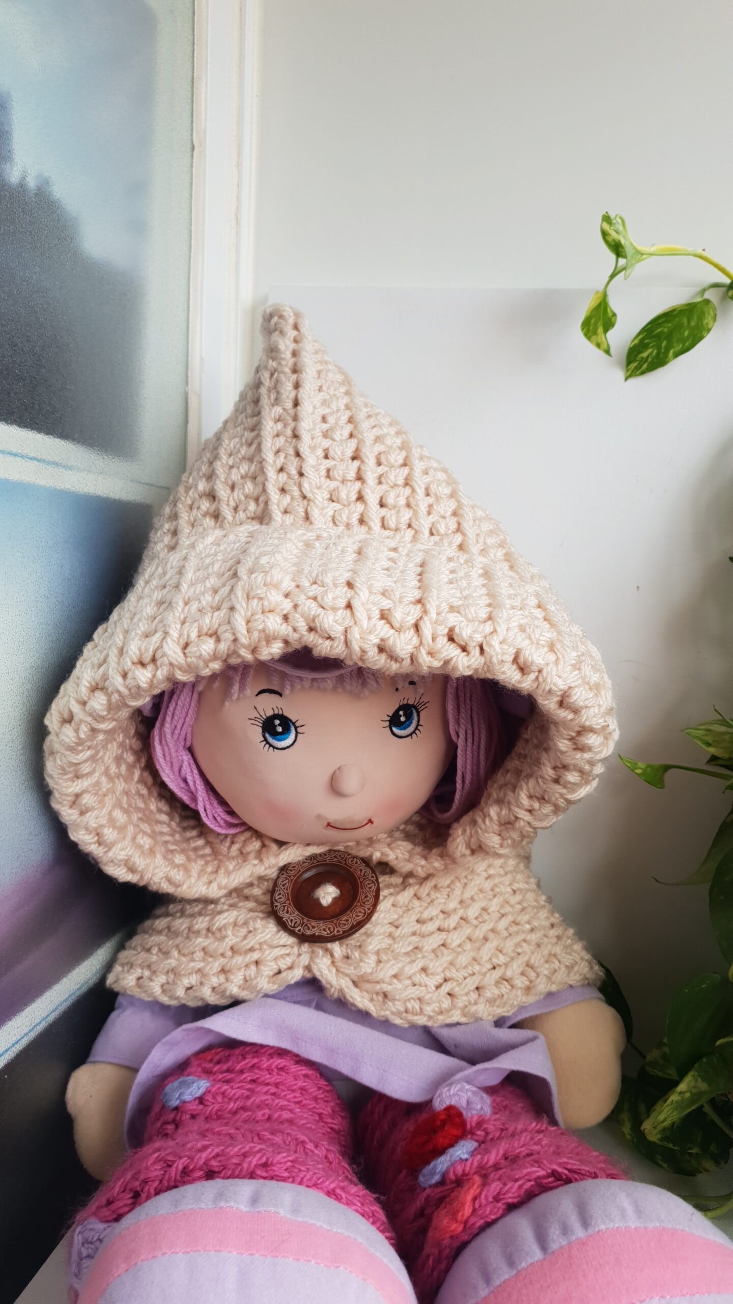 CAPUCHA ADULTO CON BOTON DE MADERA - Imagen 3