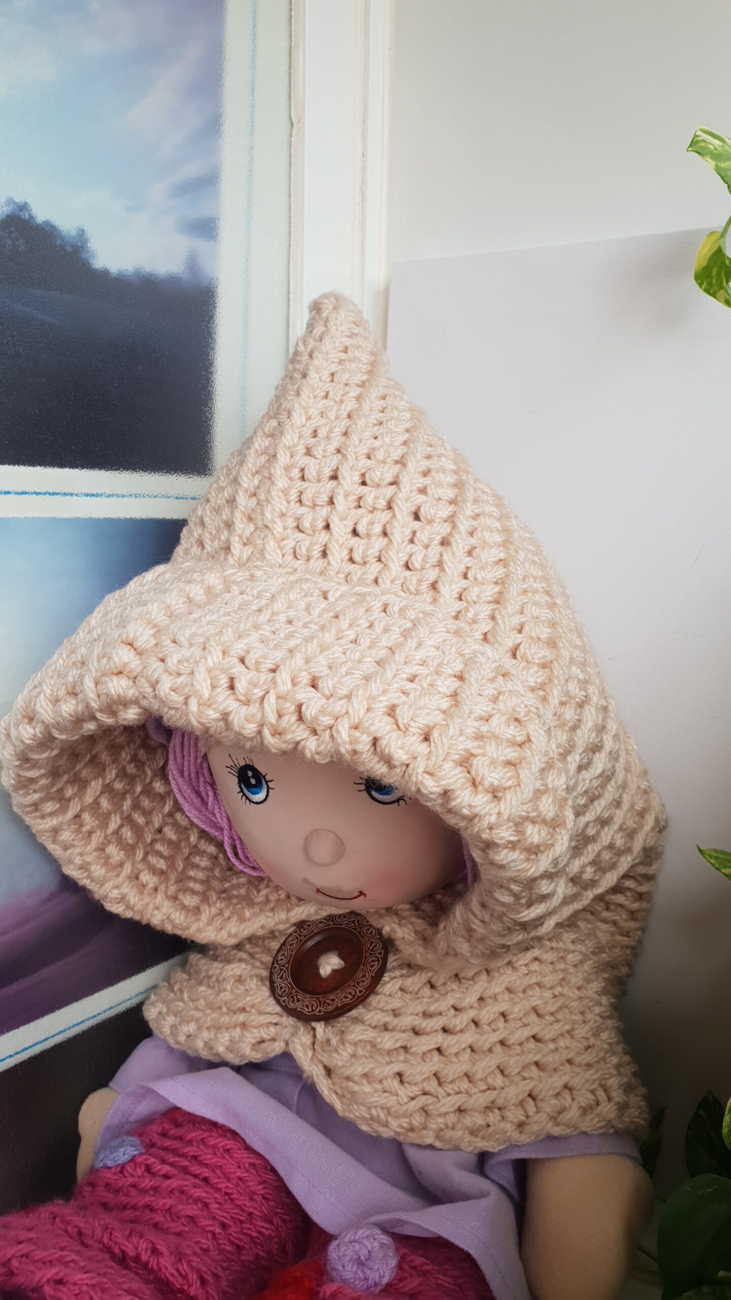 CAPUCHA ADULTO CON BOTON DE MADERA - Imagen 4