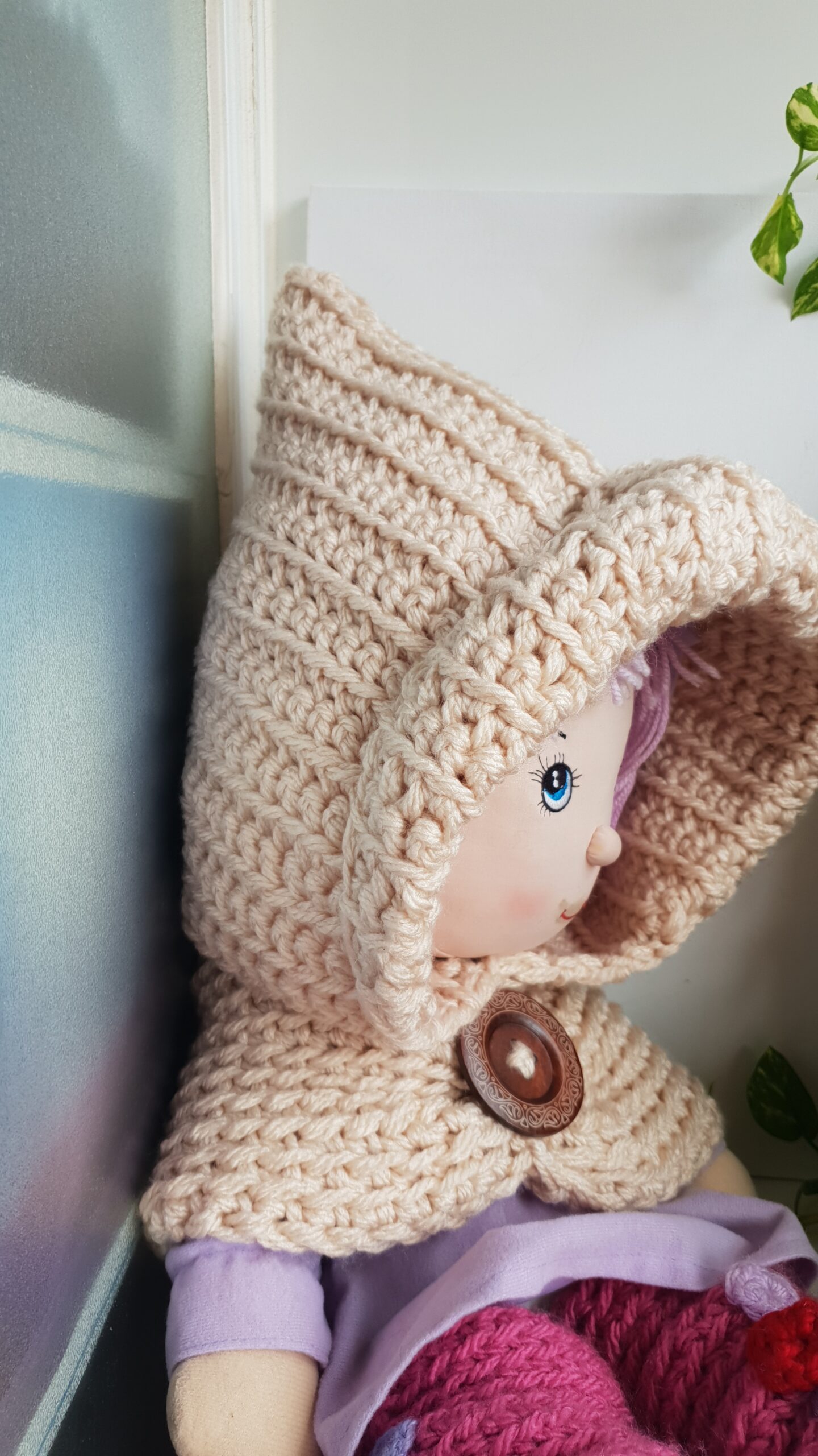 CAPUCHA ADULTO CON BOTON DE MADERA - Imagen 5